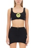 Black Crop Top With Logo