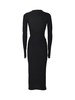 Long-sleeved Wrap Slim Dress