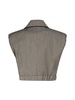 Short Vest With Lapels And Elastic
