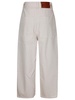 Logo Patch Cropped Wide-leg Jeans