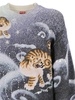 Tiger Intarsia-knit Embellished Jumper