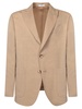 Beige Cotton And Lycra Suit