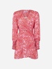 Linen Short Wrap Dress Brilly With Paisley Print