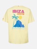Man Cotton T-shirt With Ibiza Addicted Postcard Placed Print