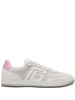 Swan Mixed Leather Low-Top Sneakers