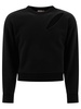 Slashed Sweatshirt Sweatshirts Black