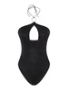 Black Lumiere Ring Maillot One Piece Swimwear
