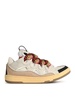 Curb White Leather Blend Sneakers
