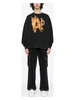 Black Logo Print Hoodie