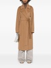 MAX MARA SPORTMAX Elegant Navy Blue Belted Jacket with Raffia & Leather Accents