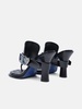 'BAY' BLACK LEATHER SANDALS