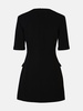 Black Mini Dress with Gold Details