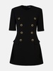 Black Mini Dress with Gold Details