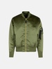 'FLIGHT' GREEN NYLON BOMBER JACKET