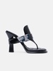 'BAY' BLACK LEATHER SANDALS