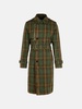 'CHECK' DARK GREEN COTTON TRENCH COAT
