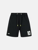 'RUGBY' BLACK COTTON BERMUDA SHORTS