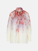'CRUSH SMOCK' MULTICOLOR POLYESTER BLEND BLOUSE