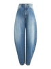 Alaia Women Round Jeans In Délavé Denim