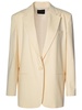 The Andamane 'Guia' Ivory Virgin Wool Blend Blazer Women