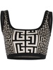 Monogram jacquard crop top