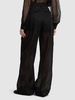 Sheer cotton organza wide pants