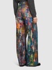 Dayla printed denim wide leg jeans