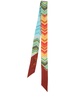 Printed silk bandeau scarf