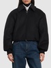 Owella wool blend felt bomber jacket