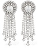 Fringes crystal pendant earrings