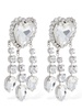 Heart earrings w/ crystal pendants