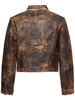 Oraia monogram distressed denim jacket