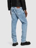Stonewashed denim straight jeans