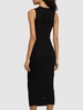 Twist fine ribbed wool dress