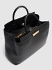 Deco daily leather tote bag
