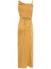 Stretch viscose draped backless dress