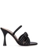 95mm Metallic leather sandals