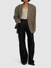 High waist cotton denim wide jeans