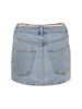 V front denim mini skirt