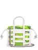 Mini Cage leather & silk bag