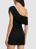 Draped jersey sablé dress