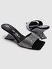 60mm Cheope suede & crystal mules