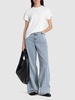 Curved seam cotton t-shirt