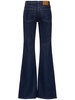 Cotton denim flared jeans