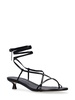 35mm Paige nappa leather lace-up sandals