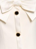 Off-shoulder cady mini dress w/ bow