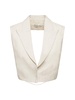 Tailored linen open back crop vest