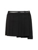 Ipleat wool blend suiting mini skirt