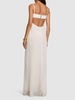 La Robe Peplo satin long dress