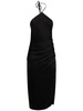 Hansel halter neck satin midi dress